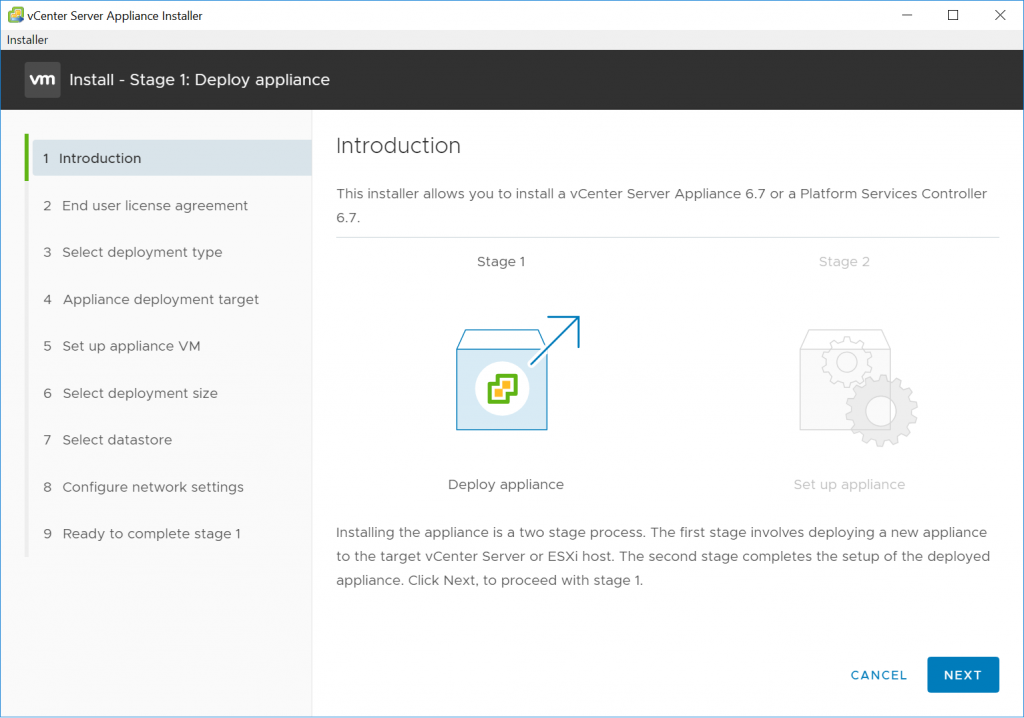 VCSA Installation