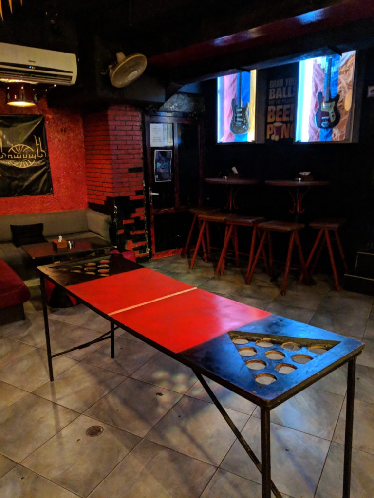 Beer Pong Table in The Venue
