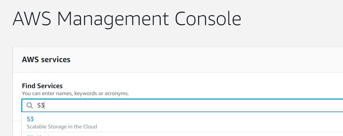 AWS Management Console S3